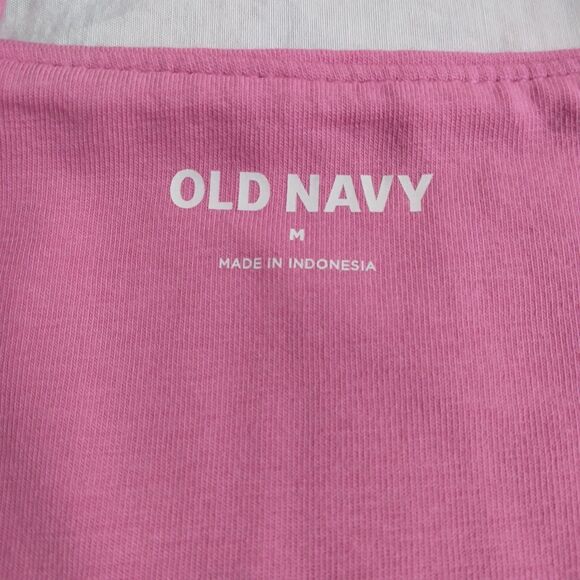 3 Old Navy Square Neck Tank Top Bodysuit Pink Orange Green Women’s Size M - Picture 4 of 14